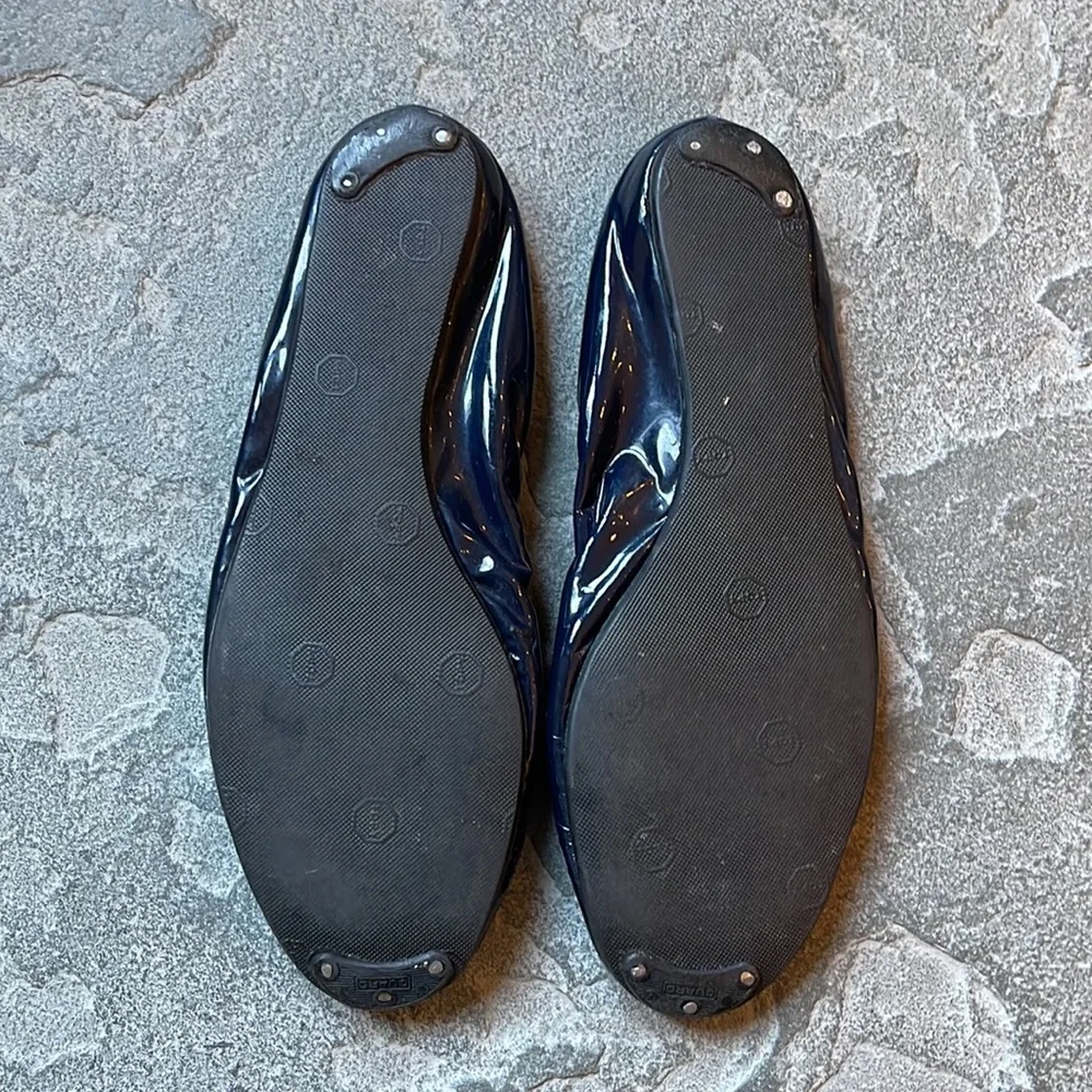 Navy Patent Leather Lanvin Ballet Flats - Picture 2 of 2